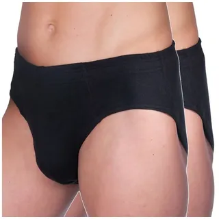 HERMKO Slip 683002 (Pack, 2er) 68300 2er Pack Herren Funktionsslip ohne Eingriff mit Dehnbund Sport schwarz D 8 = EU XXL