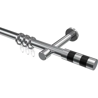GARDINENSTANGE Prestige Mavell 280 cm (geteilt in 2 x 140 cm), 1-läufig, 20 mm Ø Chrom