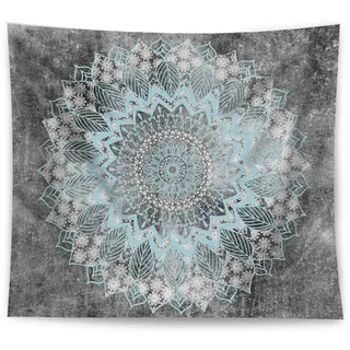 GLITZFAS Mandala Wandteppich Tapisserie Indische Tuch Böhmische Wandtuch Wandkunst Schlafzimmer (G,150 x 130 cm)