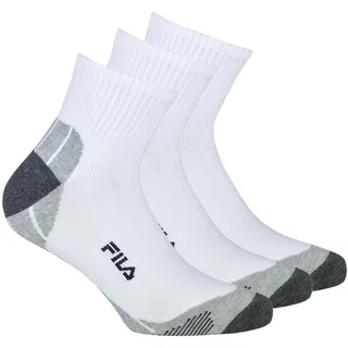 Fila Socken FILA QUARTER UNISEX SOCKS MULTISPORT 3er Pack Weiß 35-38