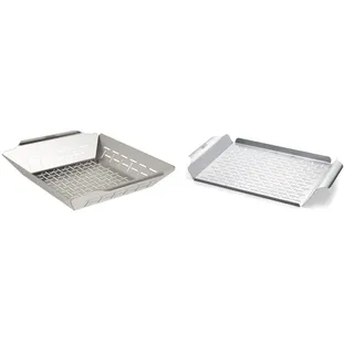 Weber 6434 Grillkorb aus Edelstahl, 30x35 cm, für Q-300/-3000-Serie und größere Gasgrills sowie die meisten Holzkohlegrills
