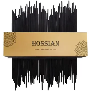 HOSSIAN 50 Stück Rattanstäbchen für Raumduft, Diffuserstäbchen Rattan Reed Fiber, Aroma Diffuser Stäbchen für ätherische Öle im Home Office Hotel Spa (Schwarz 19CM)