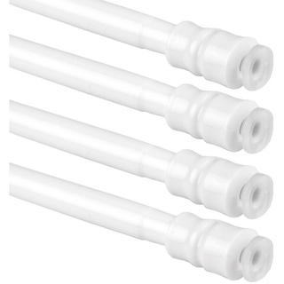 BestLivings 4er Pack Klemmstange (Weiß) mit Schraubtechnik ausziehbar 25-40 cm, Gardinenstange zum klemmen, für leichte Gardinen, kein Bohren - Kleben