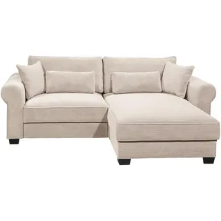 Uno Ecksofa Mikrofaser 2-Sitzer Beige