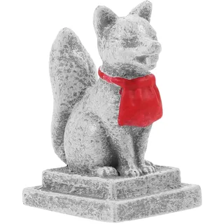 Toddmomy 2st Japanische Deko Garten: Mini Inari Fuchs Statue FüR Torii Tor Aquarium Den Hausschrein Zen-GartenzubehöR Bonsai Dekoration Japanisch