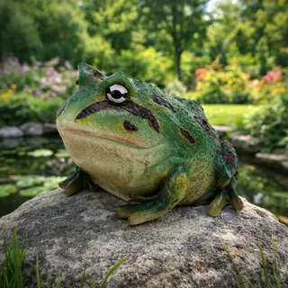 Online Fuchs Gartenfiguren für draußen Frosch, Kröte als Teichdeko, Deko Figur für Gartenteich - 10 cm groß - wetterfest