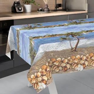 ANRO Wachstuch-Tischdecke abwaschbar 180 x 140 cm Bunt