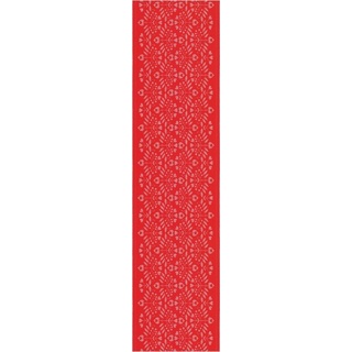 Ekelund Tischläufer Tischläufer Julhjärtan 380 35x140 cm, gewebt rot