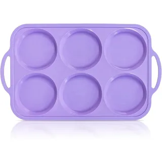 Große Muffinform Silikon für 6 Muffins mit Metallrahmen, Antihaft