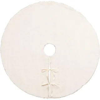 Atmosphera Createur d ́interieur Weihnachtsbaumrock, Weiß, Textil, 90x90x90 cm, Dekoration, Weihnachtsdekoration