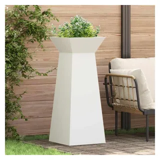 vidaXL Säulen Pflanzer 40 x 40 x 100 cm Weiß