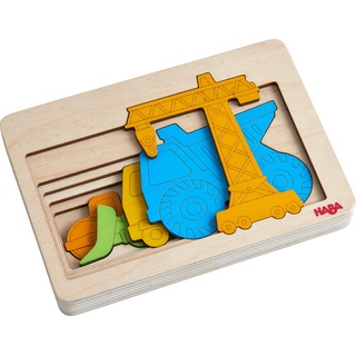 HABA Holzpuzzle Baustellenfahrzeuge (Kinderpuzzle)