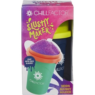 BANDAI CHILLFACTOR CO07723 dunkelblau – Küchenspielzeug – Slush-Maschine mit wiederverwendbarem Becher und Strohhalm, Familienspielzeug