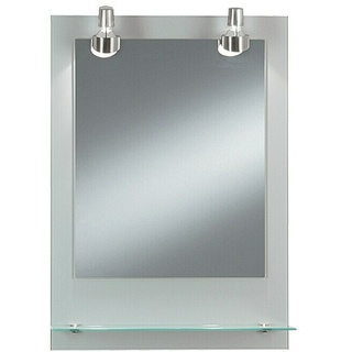 Kristall-Form Lichtspiegel Pascal 99990199 (50 x 70 cm, Silber, Ablage)