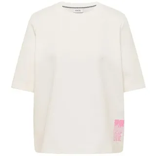 Cecil Sweatshirt mit Backprint Weiß L