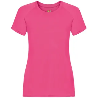 Fruit of the Loom Performance T Lady-Fit Damen T-Shirt Sport Shirt Fitness NEU, fuchsia, M