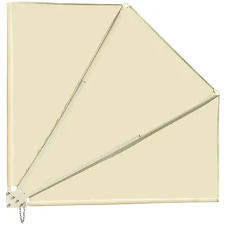 Royal Gardineer Balkonfächer 160 x 140 cm Beige Polyester