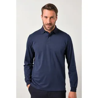 JP1880 Poloshirt Poloshirt Business Langarm Alloverdruck blau|schwarz 5XL