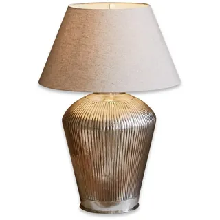 Mirabeau Tischleuchte Tischlampe Caulières creme/antiksilber beige|silberfarben