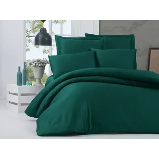L'Essentiel Linge de Maison, Alisa- VCQ7345, Dunkelgrün, Bettdecken, 100% Baumwollsatin - dunkelgrün