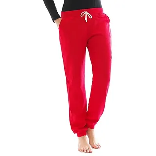 F&K-Mode Jogginghose Jogging Hose innen Fleece Thermo Taschen Sport Gummibund rot XXL