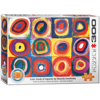 Eurographics 6331-1323 3D-Farbstudie Quadrate von Wassily Kandinsky Puzzle, Large Pieces