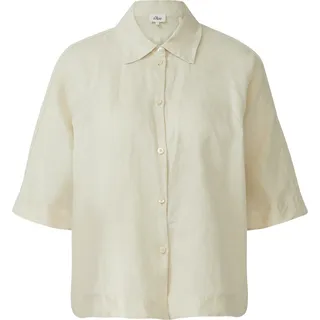 s.Oliver Kurzarmbluse aus Leinen beige 42