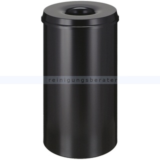 Papierkorb (feuersicher) rund 50 L schwarz selbstlöschender Papierkorb mit Deckel