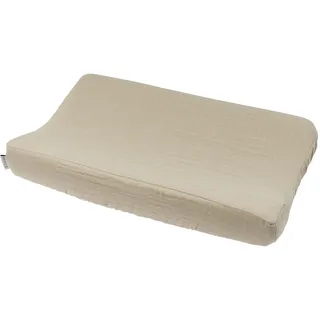 Meyco Baby Wickelauflagenbezug 50x70cm Musselin Spannlaken Sand | 100% Baumwolle -Wickelunterlage - Oeko Tex zertifiziert - kuschelig weich & hautfreundlich - waschbar & trocknergeeignet
