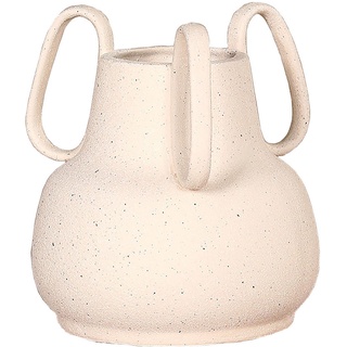 Vase, Weiß, Keramik, bauchig, 20 cm, zum Stellen, Dekoration, Vasen, Keramikvasen