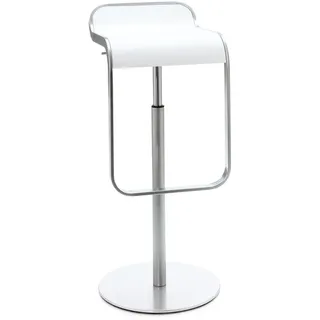 Barhocker Lem Lapalma Sitz weiß lackiert, Designer Shin, Tomoko Azumi, 37x74-87x42 cm