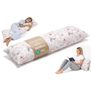 Totsy Baby Seitenschläferkissen Schwangerschaftskissen 40x145 cm - Kuschelkissen Schlafkissen Pregnancy Pillow Stillkissen Kissen mit Bezug für Seitenschläfer und Erwachsene Oeko-Tex