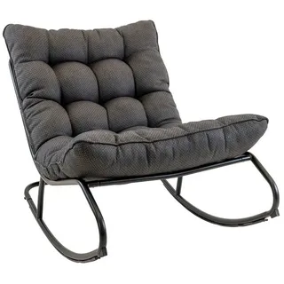 Lesli Living Schaukelstuhl ZENZI schwarz Stahlgestell schwarz