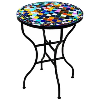 Marrakesch Orient & Mediterran Interior Mosaiktisch Ø 80 x 75 cm Bunt