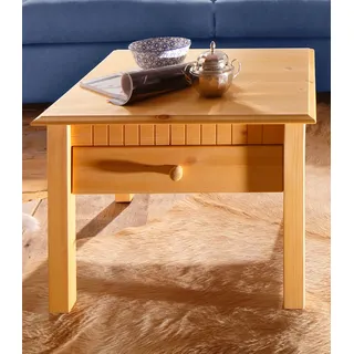 Couchtisch HOME AFFAIRE "Lisa, TOPSELLER", beige (natur gebeizt, gewachst), B:60cm H:42cm T:60cm, Tische, Couchtisch Eckige Couchtische Holz-Couchtische, Home affaire, Breite 60 cm, 1 Schubkasten
