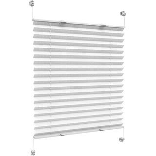 Victoria M. Praktica Plissee ohne Bohren, zum Klemmen Sichtschutz Fenster, Sonnenschutz, Vliesstoff, 55 x 150 cm, Weiß