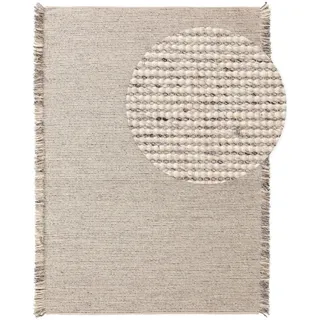 benuta pure Wollteppich Mary Ivory/Hellgrau 120x170 cm - Naturfaserteppich aus Wolle