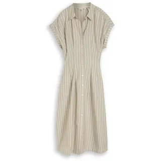Tom Tailor Midi-Kleid Gestreift Grün 38