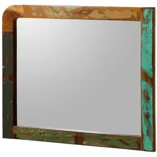 Spiegel Badspiegel Wandspiegel Flur Bad retro Holz Rahmen horizontal vertikal