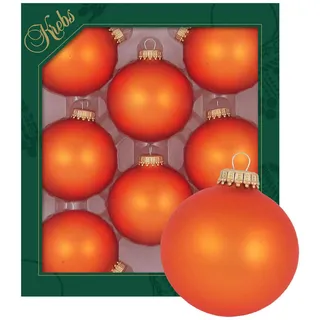 Krebs Glas Lauscha Christbaumkugeln, Orange, Glas, 7x7x7 cm, Dekoration, Weihnachtsdekoration, Weihnachtsbaumschmuck, Weihnachtskugeln