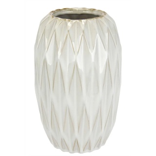 Vase, Creme, Keramik, 13x22 cm, Dekoration, Vasen, Keramikvasen