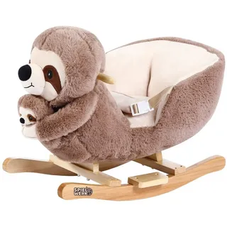 Deuba Schaukeltier Faultier, Schaukelfaultier Schaukeltier Wippe Kinder Baby Spielzeug Faultier braun
