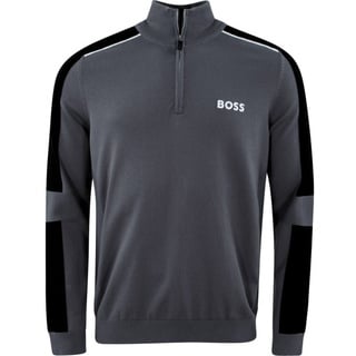 HUGO BOSS Pullover Zelchior-X 12-Zip grau - XL