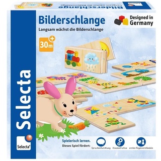 Selecta Spielzeug Lernspielzeug Kleinkindwelt Holz Legespiel Bilderschlange 20 Teile 63024