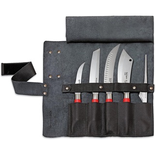 F. DICK Messertasche Leder Rolltasche Red Spirit 5-tlg schwarz Messerset Messer