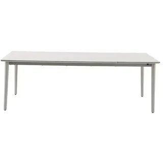 Sunfun Solo Gartentisch  (L x B x H: 230 x 100 x 76,5 cm, Aluminium, Sintered Stone, Light-Greige, Ausziehbar)