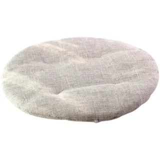 JLWM Sitzkissen Einfarbig Baumwolle Leinen-, Sitzauflage Dünn Stuhlkissen Mit Riemen Für Zuhause Küche Essensstuhl Schemel Runden-Beige-Durchmesser-32cm