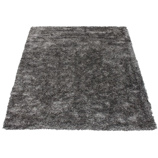 Hochflor-Teppich BRUNO BANANI "Alga" Teppiche Gr. B/L: 160 cm x 230 cm, 40 mm, 1 St., grau (grau, weiß) Esszimmerteppiche