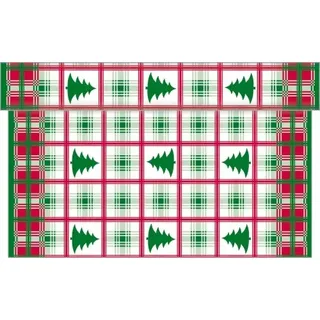 Sovie Horeca Tischläufer Klaus in Rot-Grün aus Airlaid, 40cm x 24 m, 1 Stück - Weihnachten,