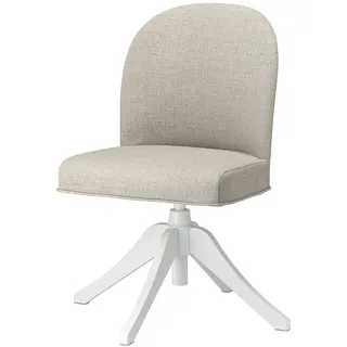 IKEA ROSENTORP Drehstuhl weiß/Kilanda hellbeige